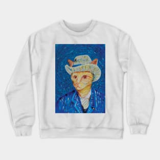 Klimt portrait with grey felt hat Crewneck Sweatshirt